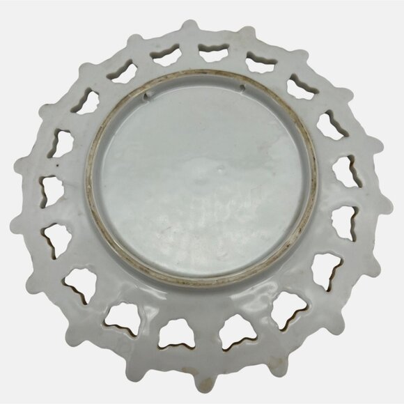 Decorative Florida Souvenir Porcelain Reticulated Plate Apology Quote Gold Trim - Picture 2 of 4